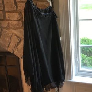 Aqua black one should flirty dress
